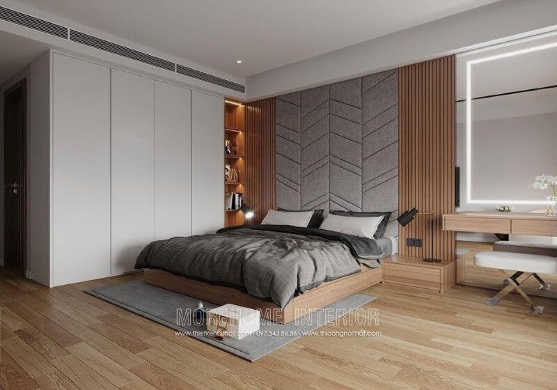 Giường ngủ gỗ công nghiệp hiện đại 